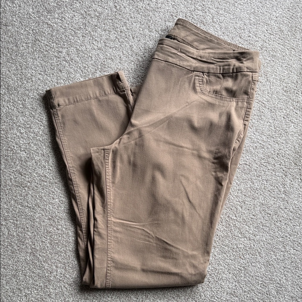 Slimsation by Multiples Tan Ankle Pants
